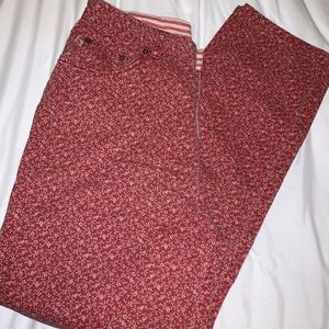 red and white lauren ralph lauren mom jeans